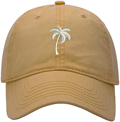 L8502-LXYB BONDO BASEBOL MEN PALM TREE 1 Bordado Caps de algodão lavado Hat Caps de beisebol