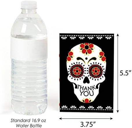 Big Dot of Happiness Day of the Dead - Halloween Sugar Skull Party Cards Agradece