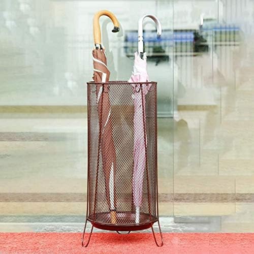 Fizdi Metal Umbrella Stand Modern Free Standing Umbrella Titular Entrada do corredor Round Umbrella Home Office Decor/White