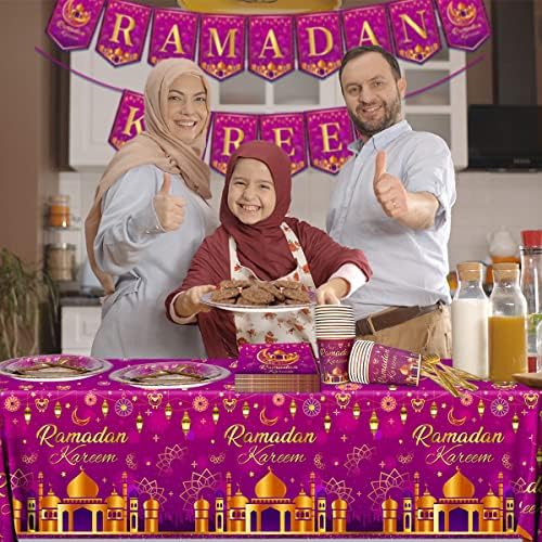 Ramadã Eid Mubarak Decorações, Ramadã Mubarak Dinner Placas de sobremesas definidas Eid Mubarak Guardana