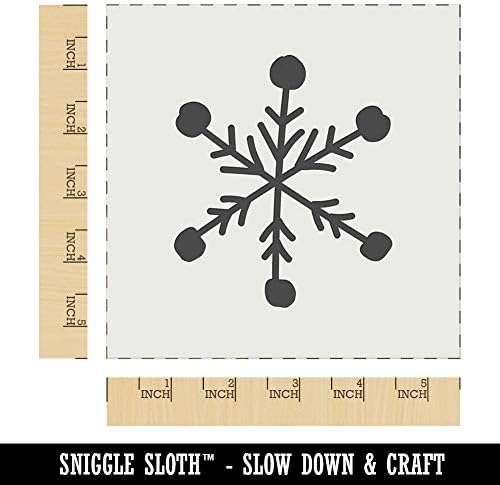 Snowflake Sketch Biscoito de Biscoito de Winter Wall DIY Estêncil reutilizável - 5,5 polegadas