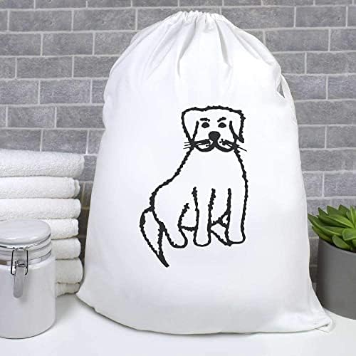 Azeeda 'Sitting Dog' Randa/Bolsa de Lavagem/Armazenamento