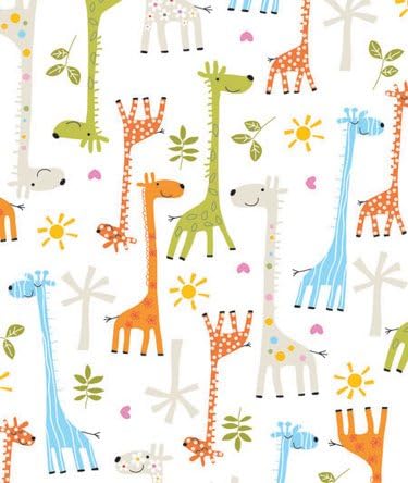 Rolo de embrulho de presente de girafa bebê 24 x 15 ' - papel de embrulho de presente para bebês