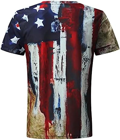 T-shirt American Flag Classic Fit for Men Stars and Stripes Manga curta Músculo patriótico Athletics Tee Tops Denim Shirt Henley Shirt