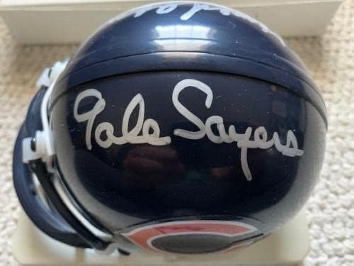 James Caan + Gale Sayers assinado a mão Urso Mini -Helmet Brian's Song JSA - Mini capacetes autografados da NFL