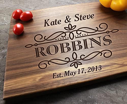 Placa personalizada personalizada Sr. Mrs Rutting Wood Graved Board Board