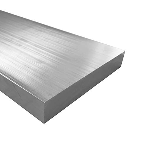 Barra plana de alumínio de 1 x 6, placa 6061, 48 polegadas de comprimento, estoque de moinho T6511