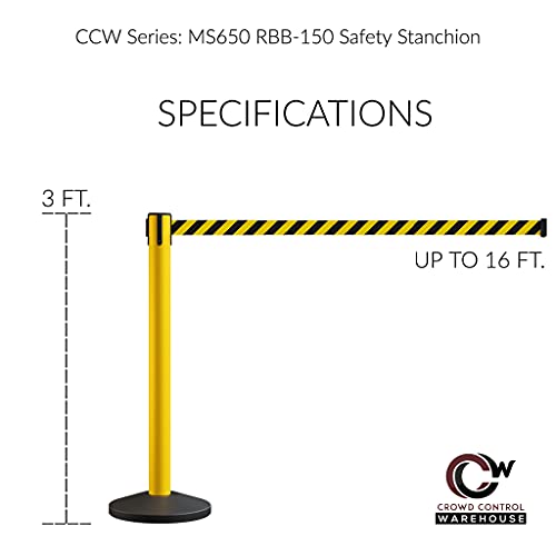 CCW Series RBB -150 - Conjunto de 2 barreiras de correias retráteis de torneira