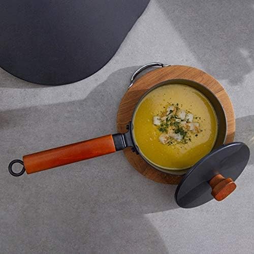 Pdgjg Ferro fundido para cozinhar sopa de sopa de leite Aquecimento de leite Pão de cozinha antiaderente da panela de cozinha