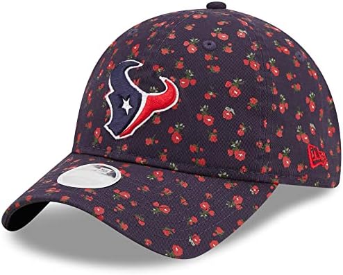 NOVA ERA Marinha feminina Houston Texans Floral 9Twenty Ajusta Chapéu