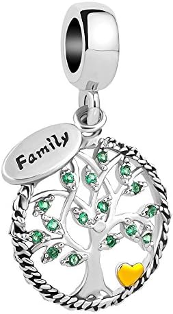 LovelyJewelry New Family Tree of Life Liber Charm Bead para pingente de pulseira