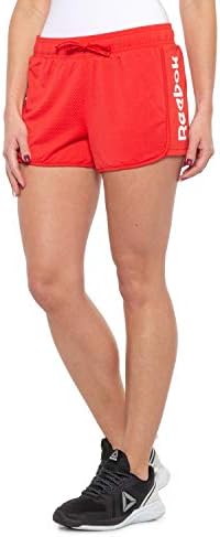 Reebok Women's Running Shorts, Faixa relaxada e shorts de treinamento da cintura média com forro - Unsam de 3 1/4 de