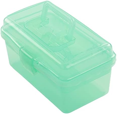 Caixa de armazenamento da ferramenta Auniwaig Plástico Claro Can Can Canic Caixa multiuso organizador com bandeja removível Case