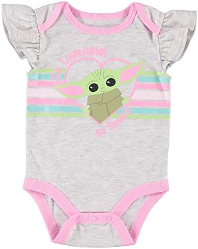 Star Wars Baby Girls Baby Yoda One Piece Bodysuit calças de corrida e conjunto de 3 peças combinando