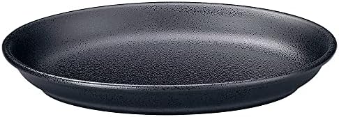 セトモノホンポ Toyoaki Sho Black 10.0 Oval Pot, 12,4 x 8,7 x 1,7 polegadas, utensílios de mesa japoneses