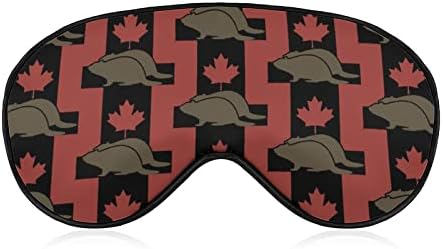Beaver na bandeira canadense Sleep Eye Mask Somb