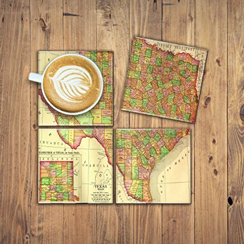 Coaster da Carolina do Sul do mapa vintage