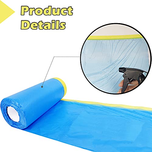 Edsrdrus Automotive 43 ”x 65.6 '' fita adesiva premium fita adesiva fita para uso pesado pintura de fita cobrindo resistente