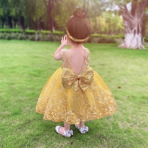 0-6t Big Bowknot lantejas bordadas para festa de renda tutu vestido de criança vestido de meninas com roupas de cabeça