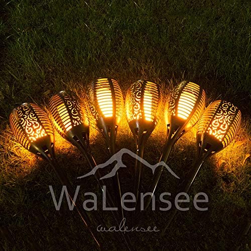 Walensee Super Grande Tamanho Solar Luzes Solar Atualizadas Atualizadas 43 96 LED Chamas Plicking Flames Torch Lights