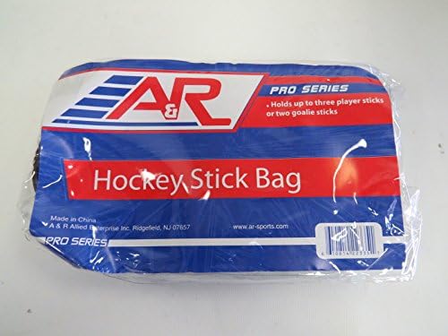 A & R Pro Série Hockey Stick Bag mantém até 3 jogadores ou 2 bastões de goleiros, preto