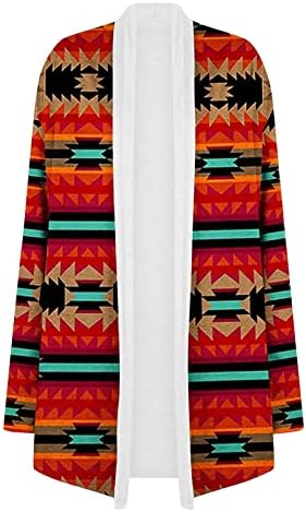 Mulheres Boho Cardigan Aztec Aberto Frente Aberto Supos Deslocados LOUS