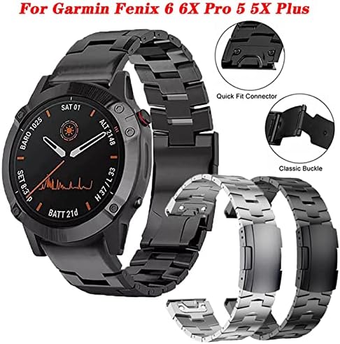 Bedcy Titanium LIGOLA VABA DE VABELA RÁPIDO PARA GARMIN FENIX 6 5 PLUS 3 3HR 935 945 S60 WIRSTBAND PARA FENIX 7X 7 Strap