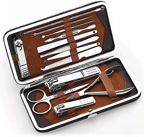 ZCMEB 13 peças Aço inoxidável Manicure Conjunto de unhas Profissional Clipper Kit de Ferramentas Arquivo Polido dos Cortadores