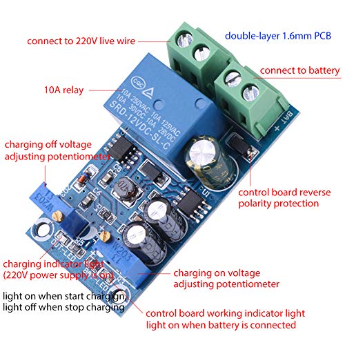Módulo de controle automático de carregamento de bateria, Módulo de proteção contra controlador de carregamento do carregador