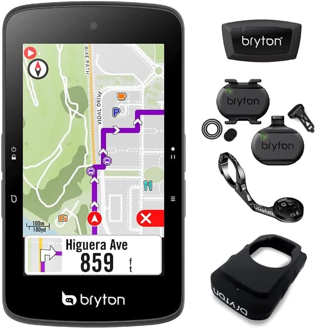 Bryton Rider S800T GPS Bike/Cycling Computer. Versão do mapa dos EUA. Tela sensível ao toque colorida, mapas e navegação.