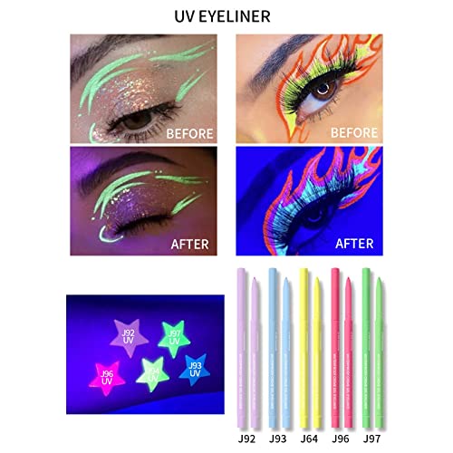 8pcs Eyeliner líquido impermeabilizado colorido delineador colorido colorido lápis lante