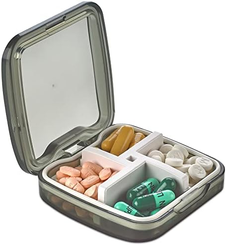 Organizador compacto de caixa de comprimidos - organizador de medicamentos à prova d'água portátil e recipiente diário de
