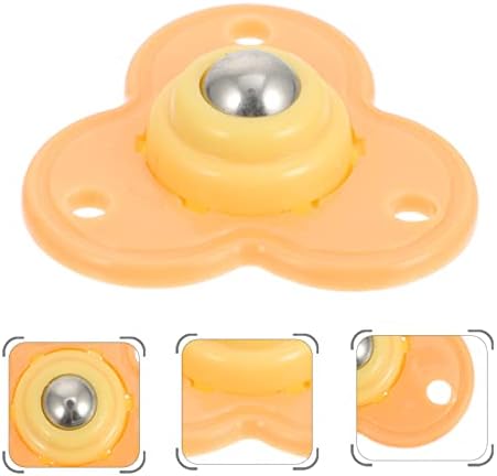 Rodas de rodas de gola de caixa de armazenamento Conjunto: 8pcs Rodas de lançador de auto -adesivo, rodas giratórias de mini giro laranja, pasta de aço inoxidável, polia de rotação de roda universal de 360 ​​graus para caixas