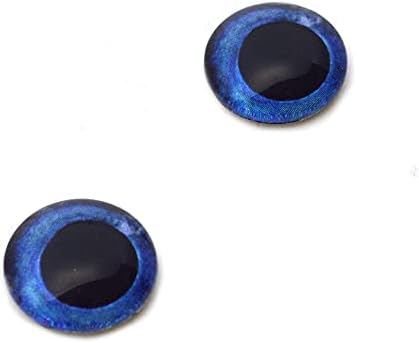 Blue Swordfish High Dome Glass Eye Cabochons para pingente que faz arames jóias embrulhadas Taxidermia artesanal ou esculturas