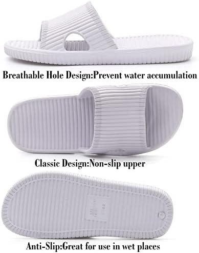 Sapatos de chuveiro Treemall Secas rápidas de chinelos de banheiro que não deslizam, sandálias de chuveiro confortáveis