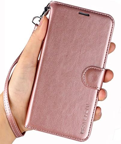 Caixa da carteira Eaglow Galaxy S9, caixa Galaxy S9, capa premium de estojo de proteção de couro de couro PU com slots de cartas