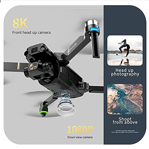 STSEAEEEACE GPS Drone com câmera 8K para iniciantes para adultos, quadcopter profissional FPV com motor sem escova, EIS Gimbal,