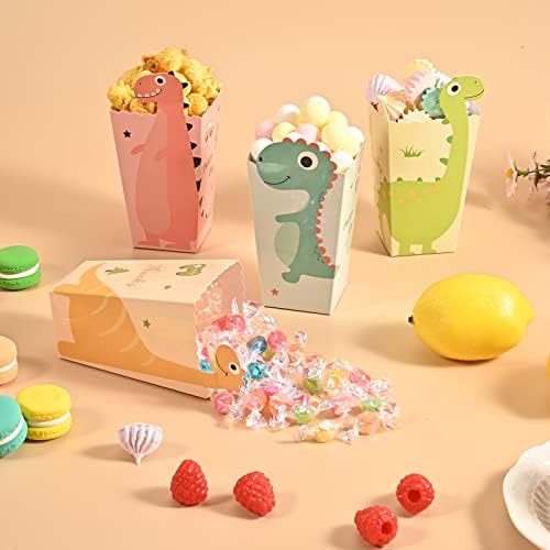 36 PCs Dinosaur Popcorn Paper Boxes Recipiente Snack Treat Box Popcorn Popcorn Papel