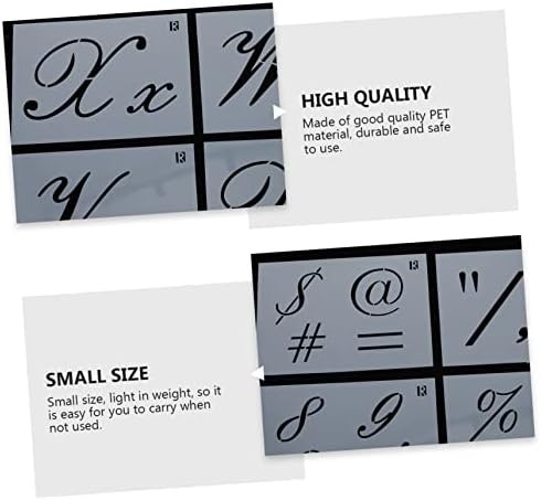 Sewacc 32 lençóis modelos alfanuméricos estênceis para artesanato kids scrapbook letra de letra de estêncil Modelo de desenho