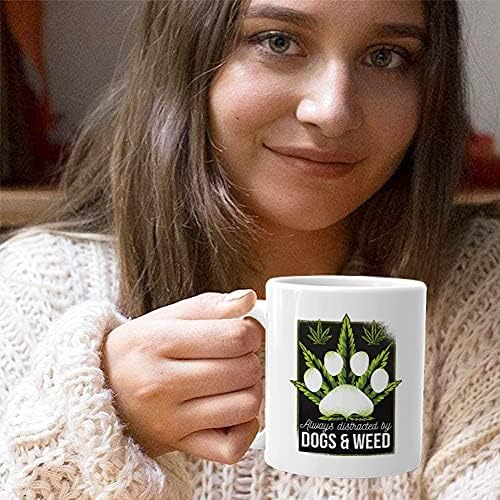 Bubble abraços caneca de café - sempre distraído por cães e maconha - maconha chapado de maconha panela fumante de cannabis bong