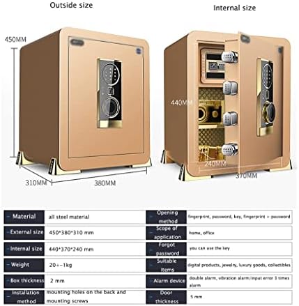 BHVXW cofres anti-roubo de armazenamento eletrônico Banco Caixa de segurança Caixa de segurança Caixa de segurança Jóias de joalheria
