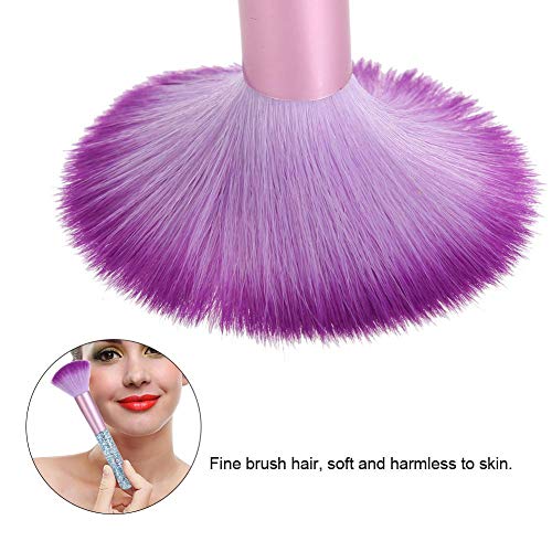 Pincel de poeira de unha, gradiente colorido de cabelo manicure manicure arte escova de pó kit de ferramenta de maquiagem de maquiagem
