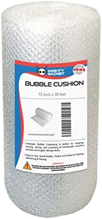 Mighty Gadget Brand Bubble Cushioning Wrap Roll Packaging Protetive Original, 12 polegadas de largura x 30 pés de comprimento,