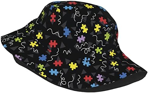 Autismo Mês do Mês do Balde para homens Homens de verão Caps Sun Hats reversível Pescador boné