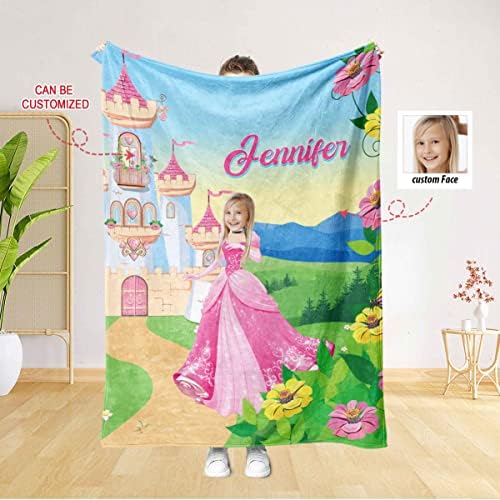 Angeline Kids USA fez cobertores personalizados para meninas, foto de foto personalizada, manta de bebê, beleza adormecida Princesa