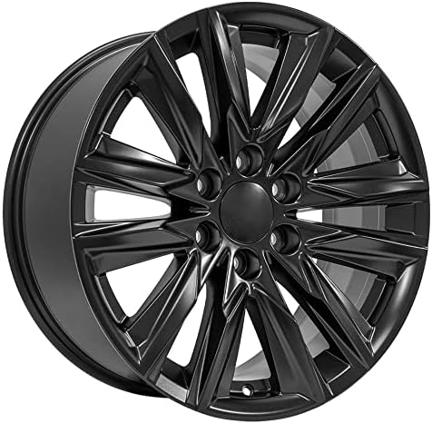 OE Wheels LLC As jantes de 20 polegadas se encaixam na escalada Chevy Silverado Tahoe Sierra Yukon CA91 20X9 RIM Cetin Black