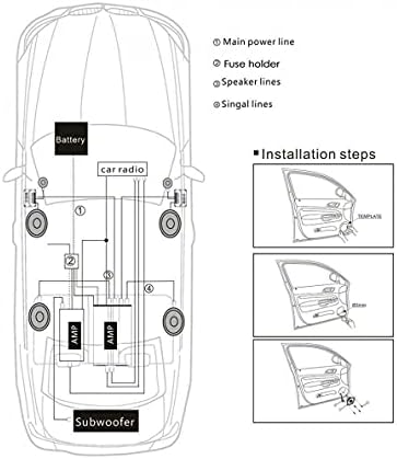 Morechioce 1 par tweeter de carro, 12V 1000W Tweeters de áudio estéreo automotivo de 4 ohms de 4 ohms de alta frequência 98dB Tweeters estéreo para a maioria dos carros