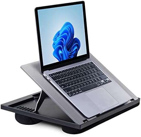 Huanuo Ajustável mesa de volta ajustável - com 8 ângulos ajustáveis ​​e laptop de almofadas duplas suporte para laptop de carro,