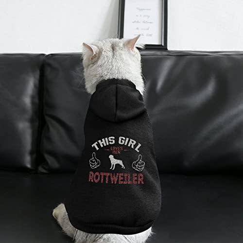 Esta garota ama Rottweiler Winter Pet Hoodie Sweatshirts PLAPLOVER PRIMA