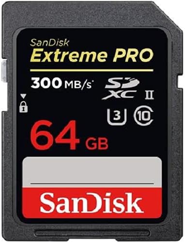 Sandisk 64 GB Extreme Pro SDXC UHS-II O cartão de memória II funciona com a câmera Sony Mirrorless A7R V, FX30 e